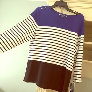 NWT Striped top by Karen Scott